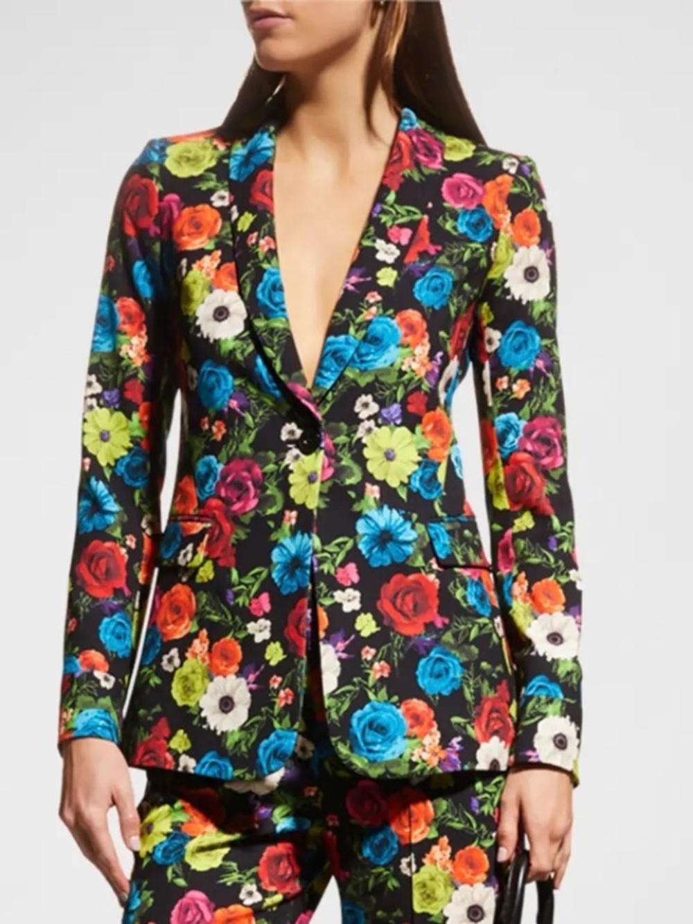 Alice + Olivia Macey Floral Blazer size 0 - Picture 5 of 12